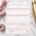 Feminine Fitness Planner Flat Lay
