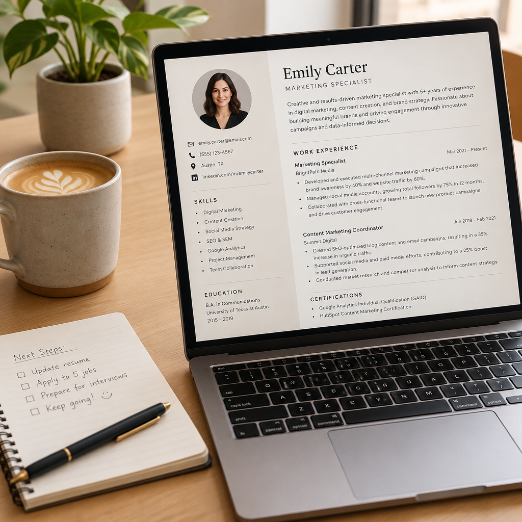 Resume Template Lifestyle Shot